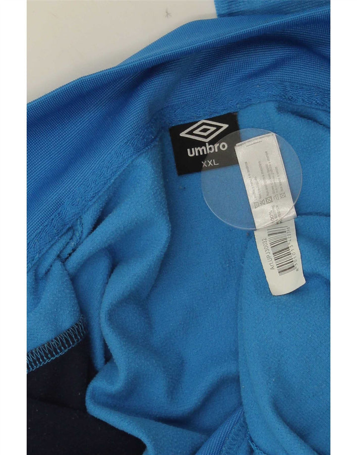 Umbro Chaqueta de chándal para hombre, talla 2XL, poliéster color block azul