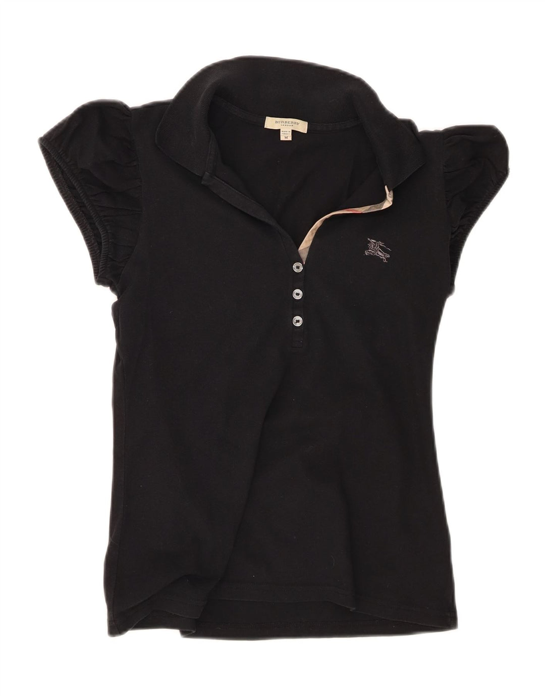 Burberry Polo Mujer Algodón Negro Mediano