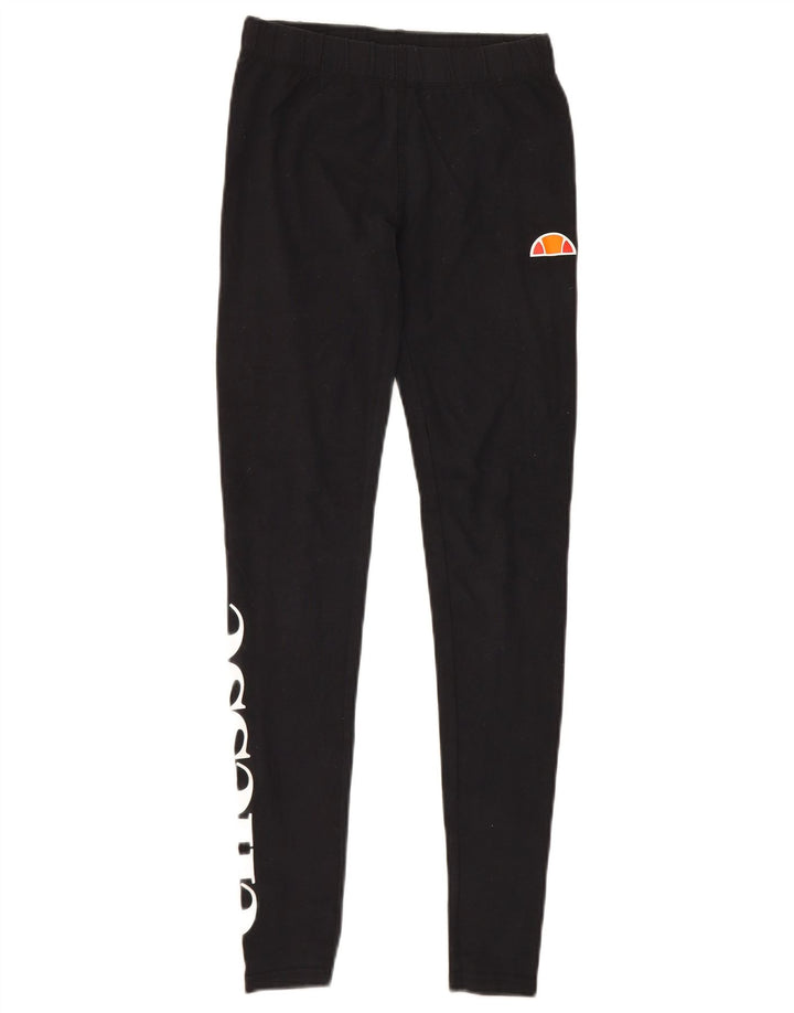Ellesse Leggings gráficos para mujer UK 8 Small Algodón negro