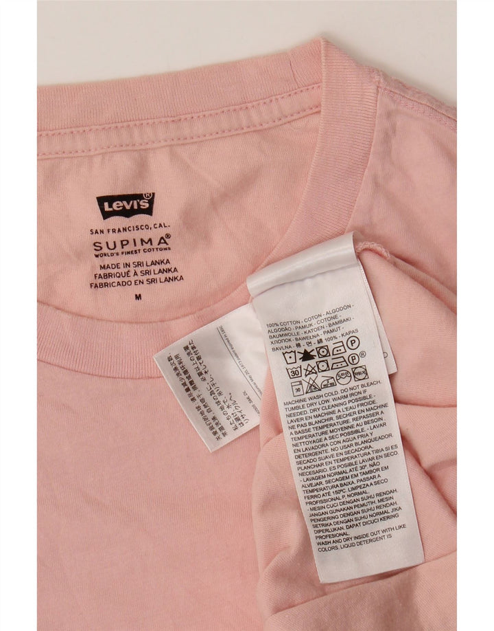 LEVI'S Hombre Camiseta Top Medium Rosa Algodón