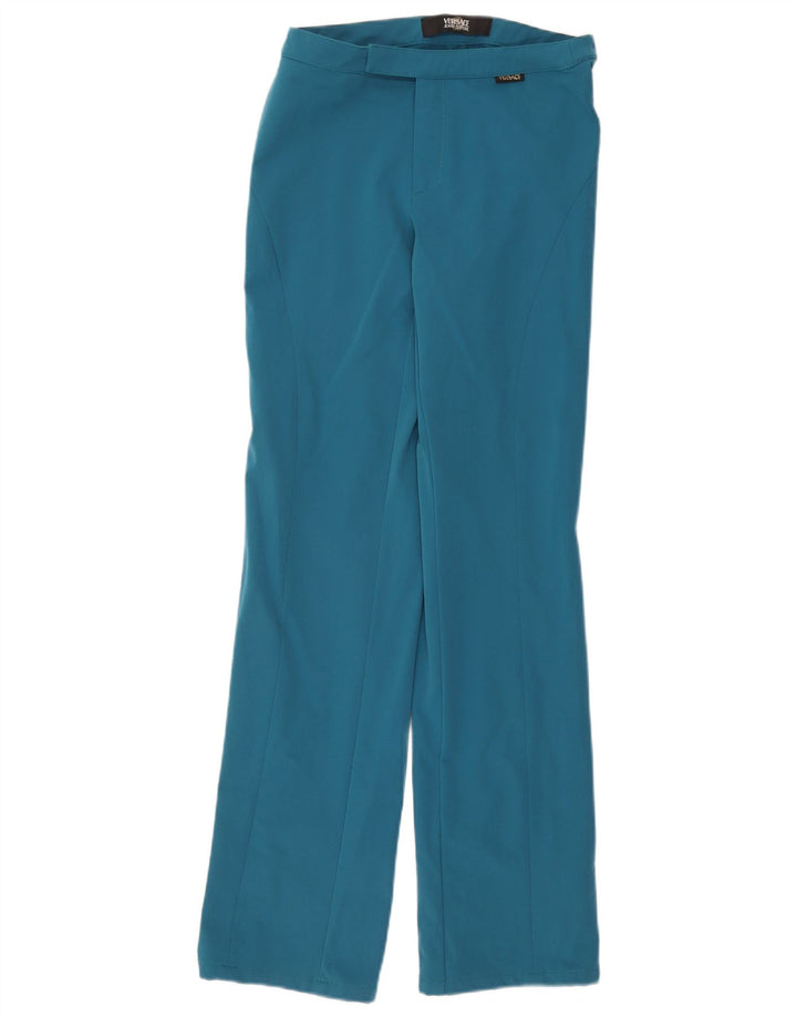 Versace Pantalón Casual Recto W30 L34 Poliamida Azul