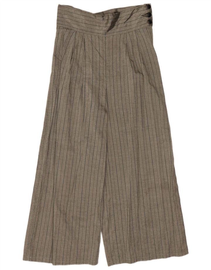 Pantalones recortados vintage para mujer IT 44 Medio W28 L23 Poliéster gris