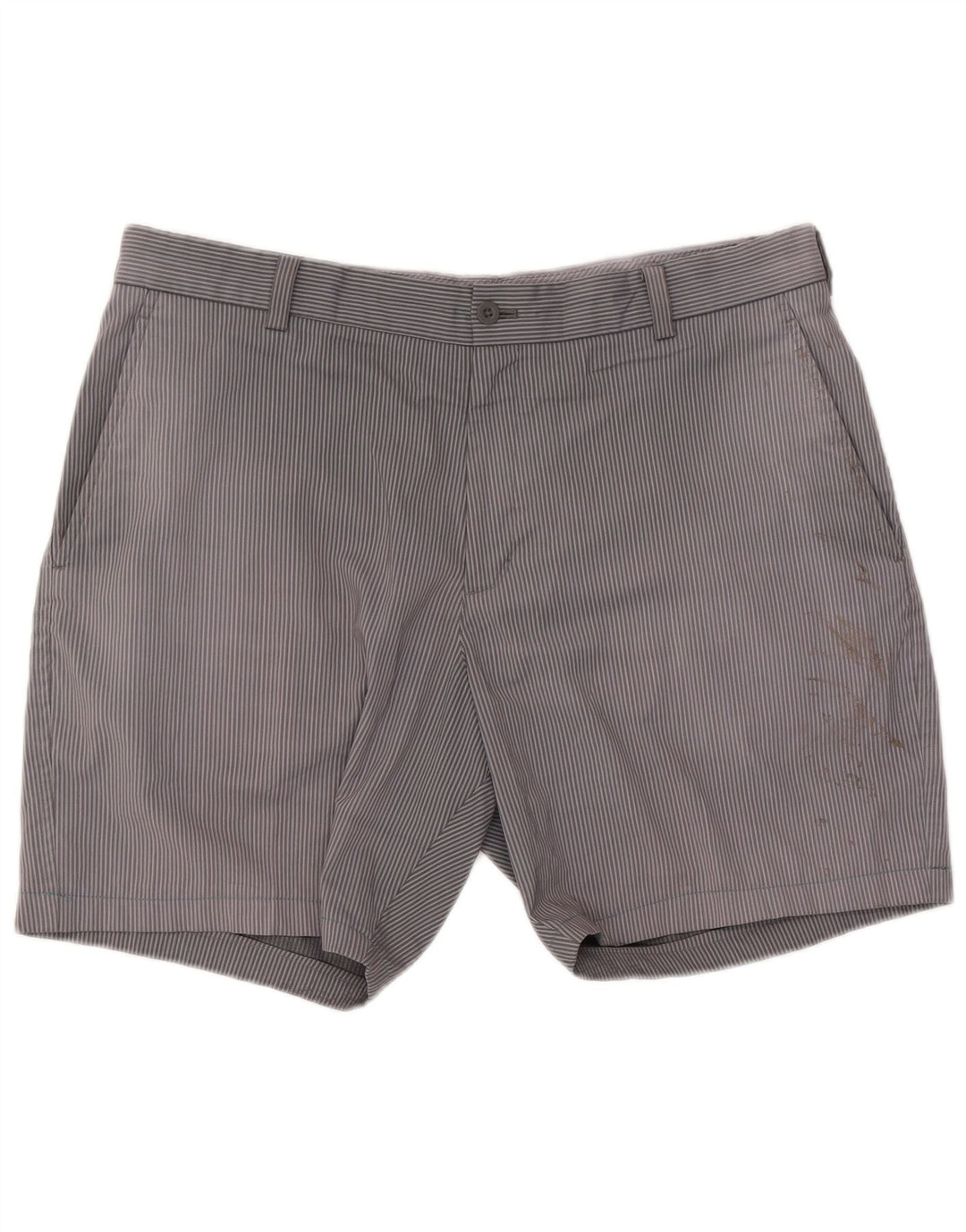 Pantalones cortos chinos de golf para hombre Nike W36 Poliéster gris a rayas grandes