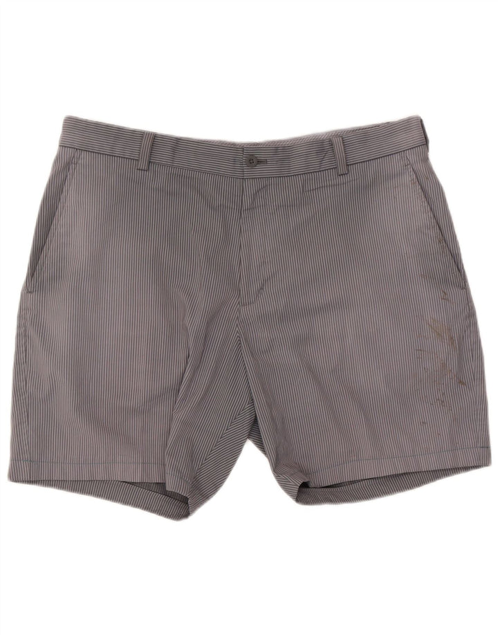 Pantalones cortos chinos de golf para hombre Nike W36 Poliéster gris a rayas grandes