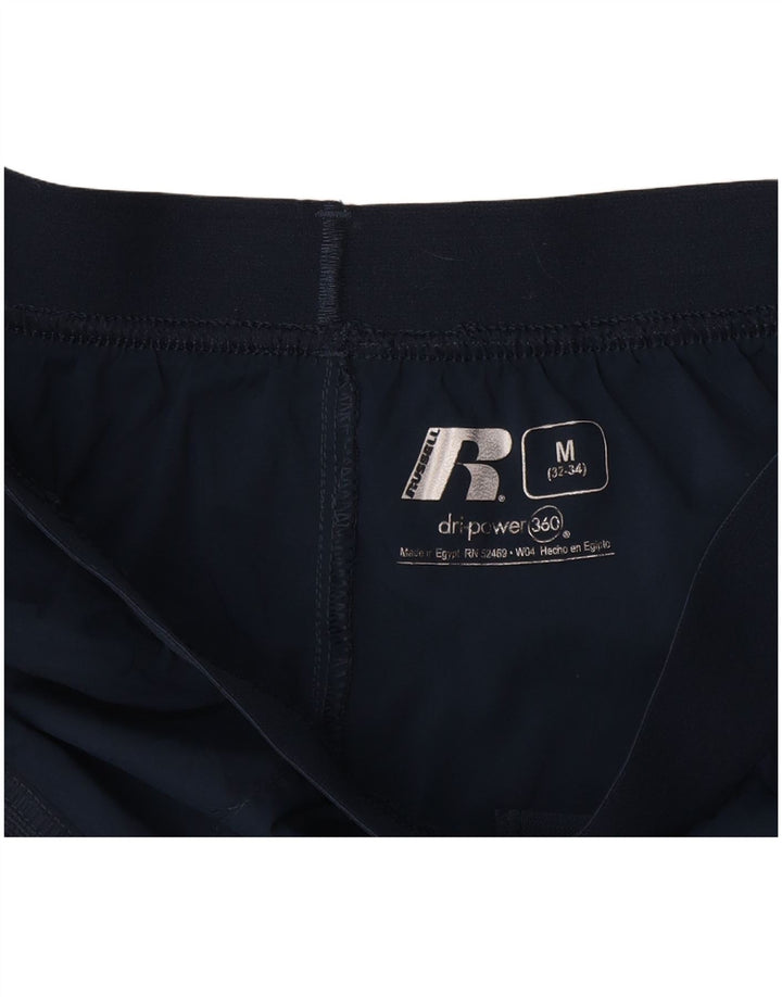 RUSSELL ATHLETIC Pantalones cortos deportivos Dri-Power para hombre Azul marino mediano