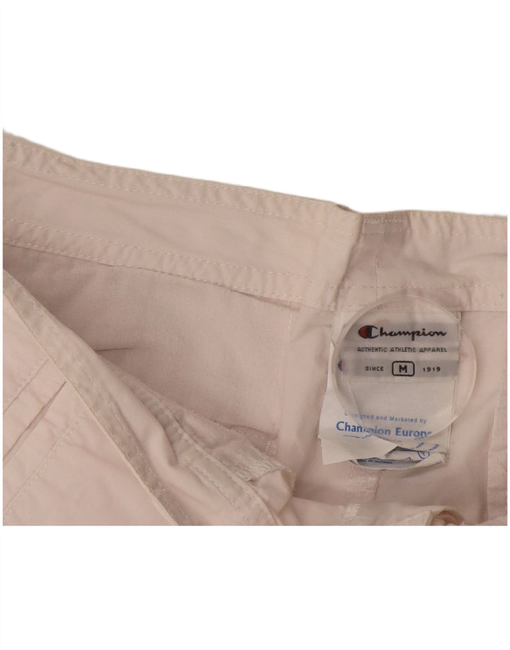 CHAMPION Pantalones cortos casuales para mujer medianos W30 de algodón blanco roto