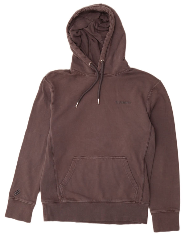 Superdry Jersey con capucha para hombre, talla pequeña, algodón marrón
