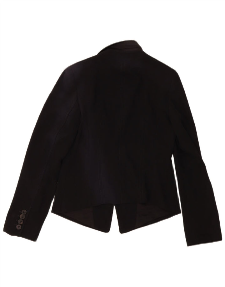 Marella Chaqueta tipo blazer de 1 botón para mujer UK 8 Small Poliéster negro