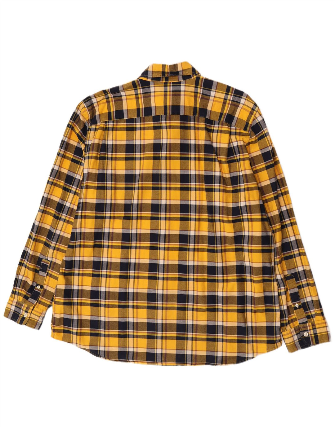 Camisa de franela delgada para hombre Gap 2XL Algodón a cuadros amarillos