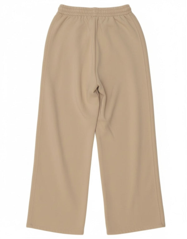 Zara Mujer Pantalones De Chándal De Pernera Ancha UK 40 Medium Off White Algodón