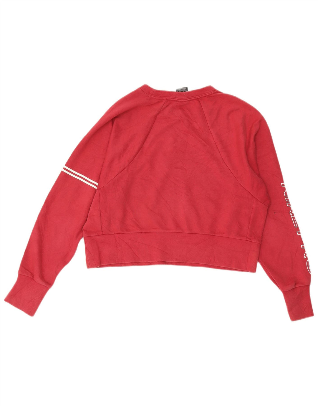 NIKE Sudadera corta con gráfico extragrande para mujer UK 6 XS Borgoña