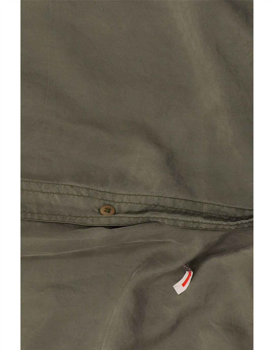 Bogari Hombre Camisa De Manga Corta Seda Caqui Mediana