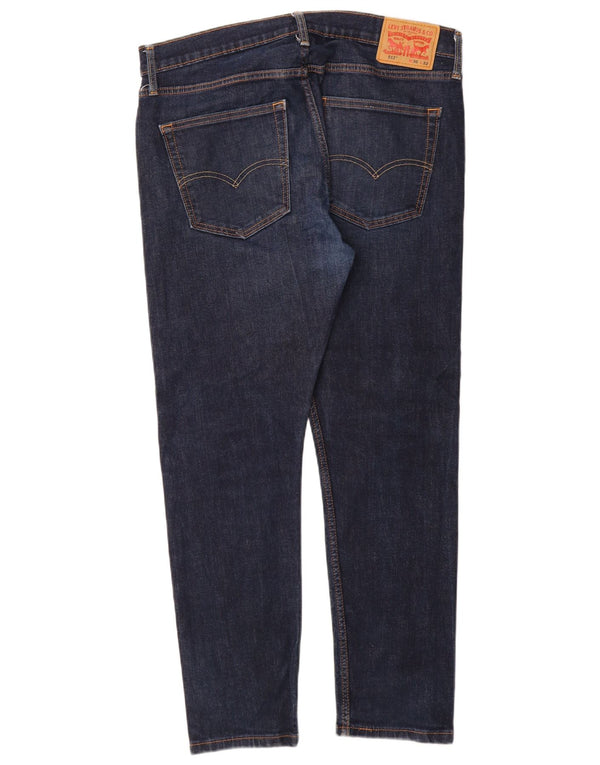Levi's Hombre 512 Slim Tapered Jeans W36 L32 Algodón Azul Marino