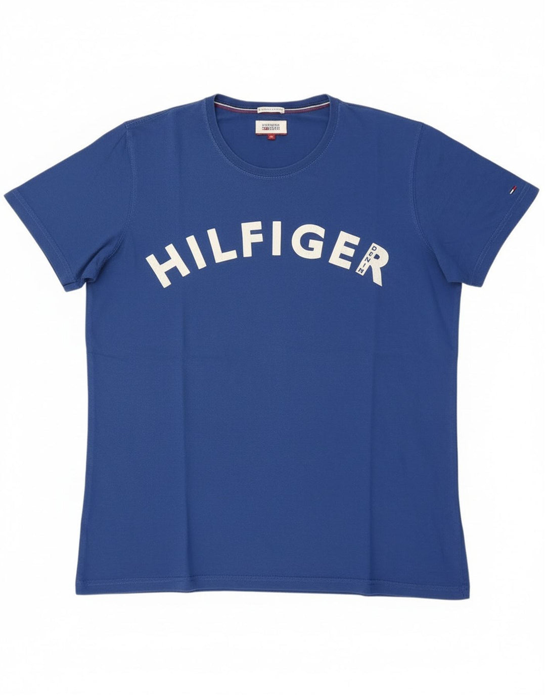 Tommy Hilfiger Camiseta gráfica para hombre Top XL Algodón azul