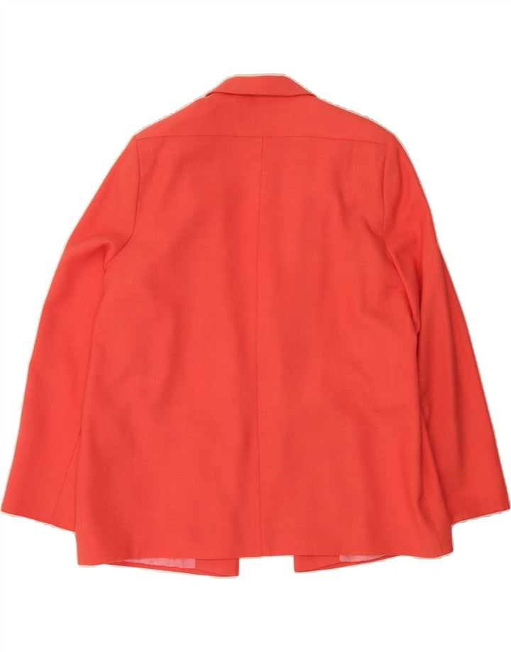 VINTAGE Womens Blazer Jacket UK 14 Large  Red Polyester Vintage Vintage and Second-Hand Vintage from Messina Hembry 