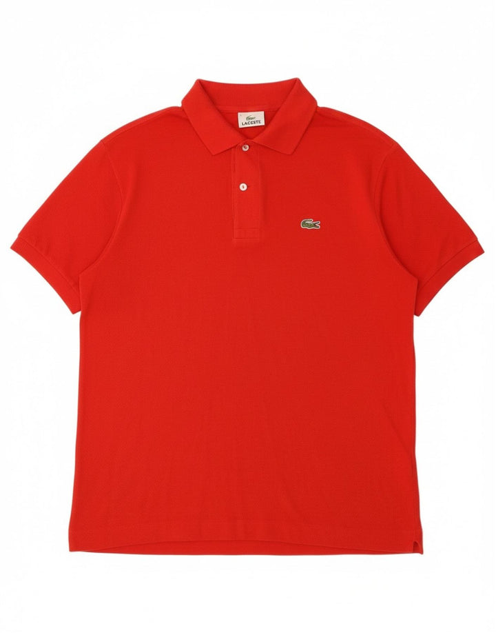 Polo Lacoste para hombre talla 4 mediano algodón rojo