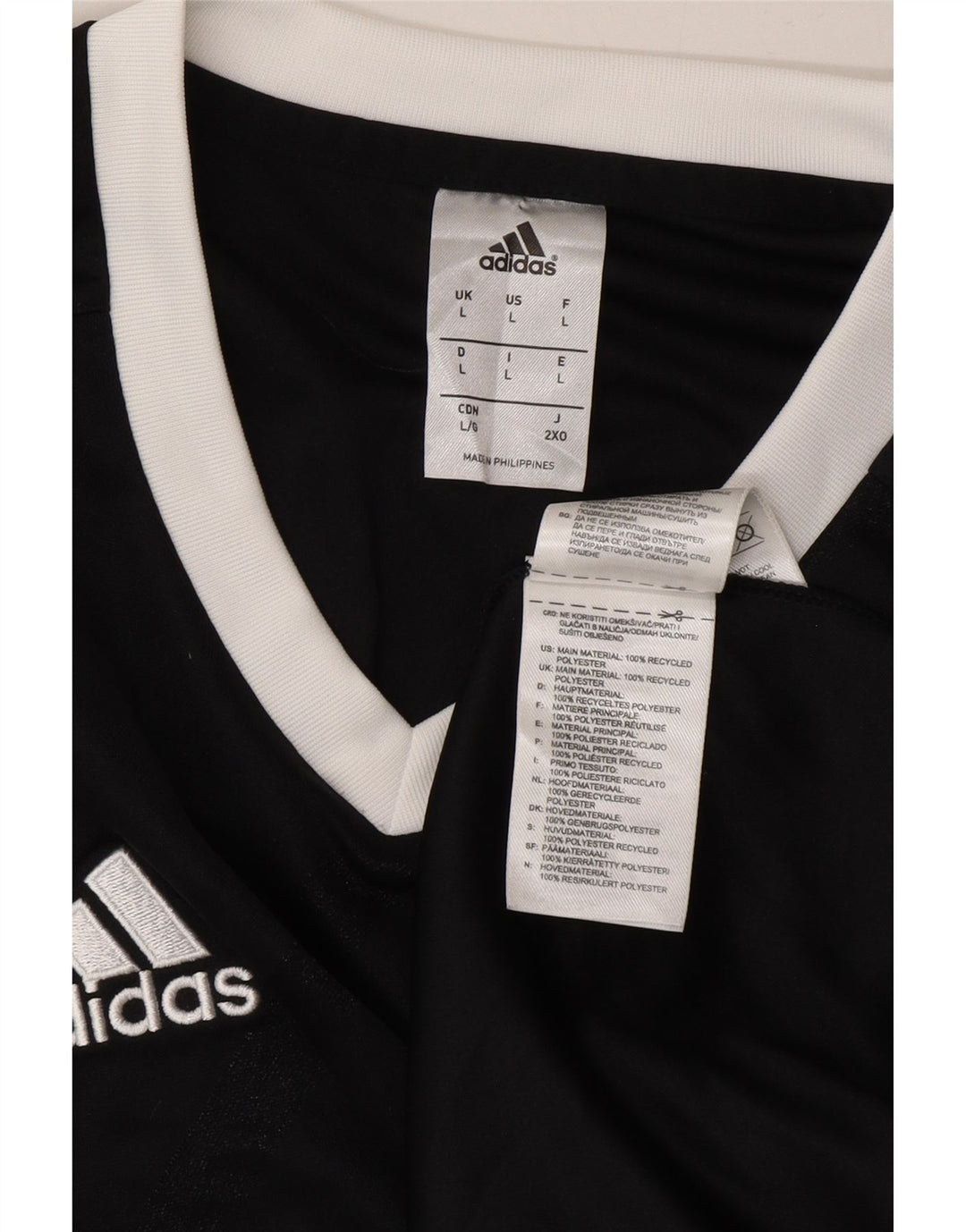 ADIDAS Mens Climalite Graphic T-Shirt Top Large Black Polyester