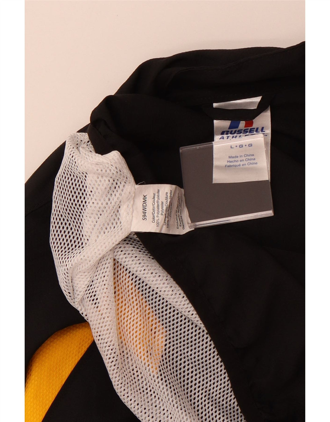 Russell Athletic - Chaqueta de chándal para hombre, talla 40, poliéster negro grande