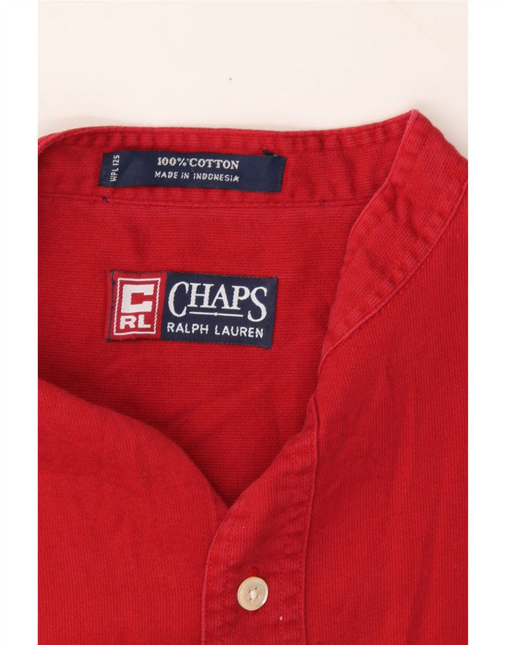 CHAPS Mens Tall Shirt XL Red Cotton Vintage Chaps and Second-Hand Chaps from Messina Hembry 