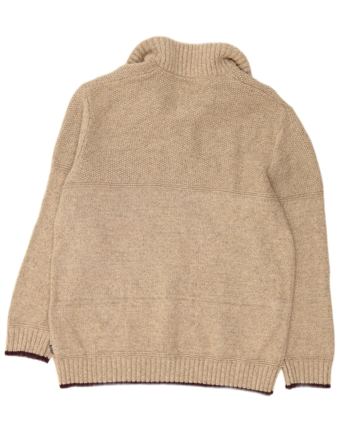 Jersey tipo jersey con cuello y cremallera para hombre de Fat Face 2XL Lana beige