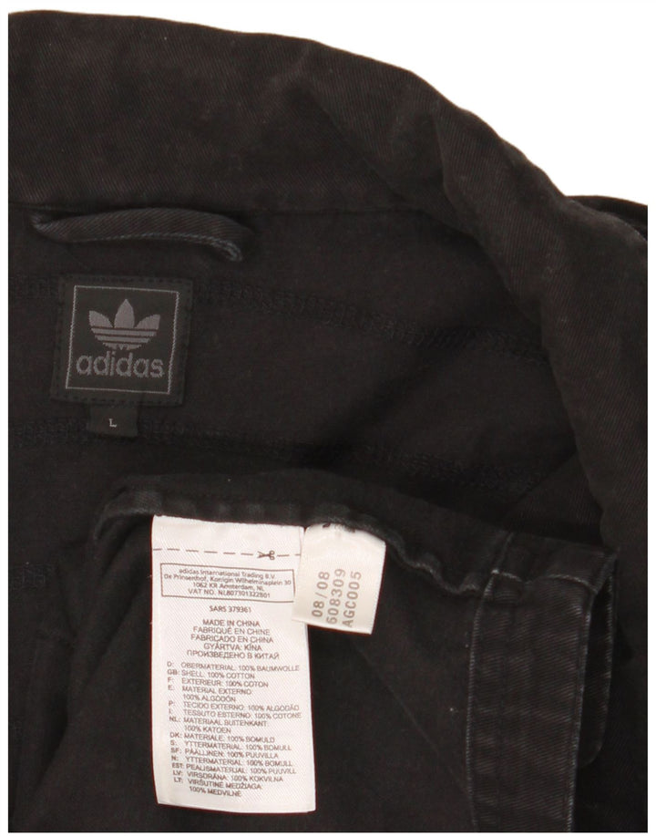 Adidas Chaqueta militar para hombre Reino Unido 40 Grande Algodón negro
