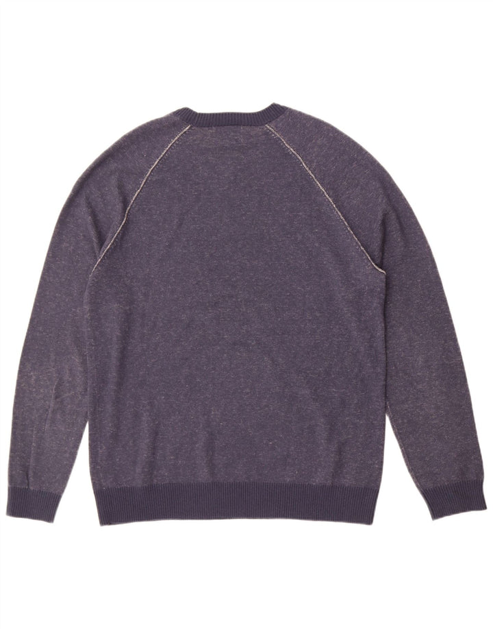 Jersey de cuello redondo para hombre de White Stuff, talla grande, de algodón azul marino