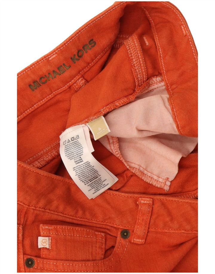 Michael Kors Jeans Slim para Mujer US 6 Medium W34 L32 Algodón Naranja