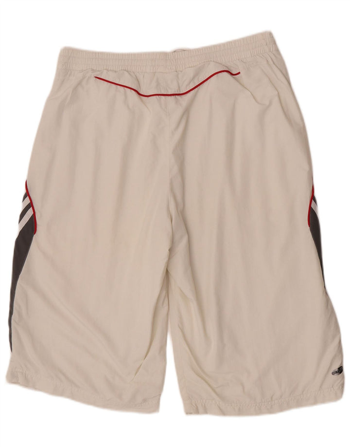 Adidas Mens Climalite Sport Shorts Grande Blanco Colorblock Poliéster