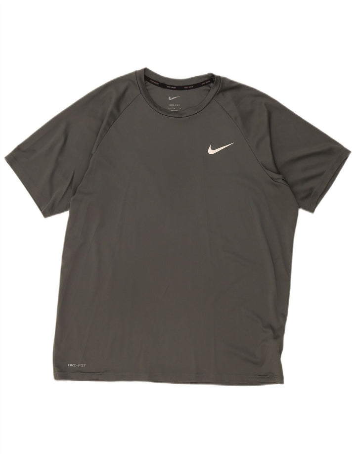Camiseta Nike Dri Fit para hombre Top poliéster gris grande