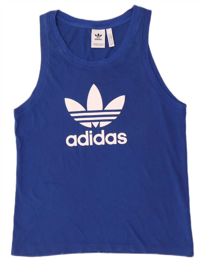 Adidas Hombre Graphic Vest Top Algodón Azul Medio