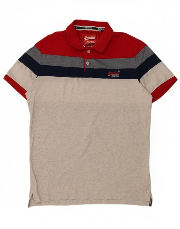 Superdry Polo para hombre XL de algodón con bloques de color multicolor