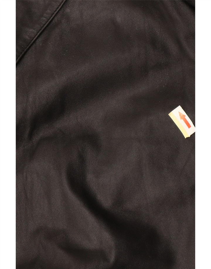 Abrigo de cuero para hombre EU 50 Cuero negro grande