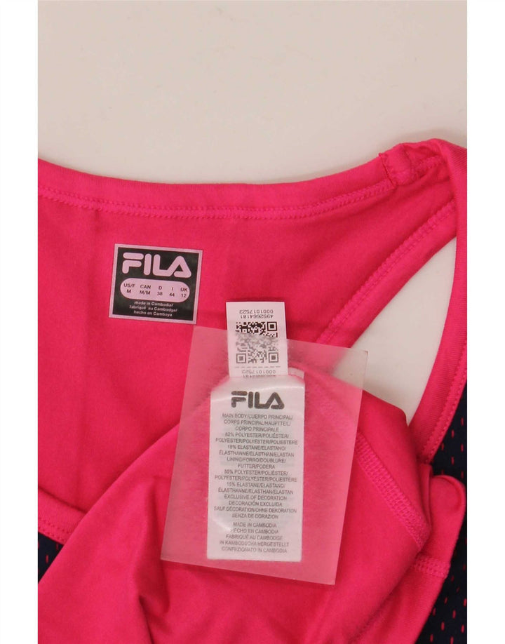 Fila Mujer Graphic Vest Top UK 40 Medio Azul Marino Colorblock Poliéster