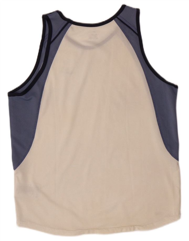 NIKE Boys Dri Fit Vest Top 13-14 Years White Colourblock Polyester