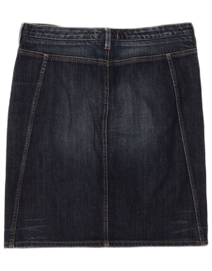 Falda Vaquera Benetton IT 44 Medium W32 Azul Marino Algodón
