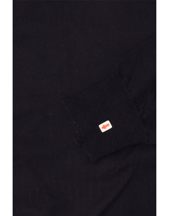 Ungaro Jersey De Cuello Redondo Para Hombre IT 48 Small Azul Marino Lana