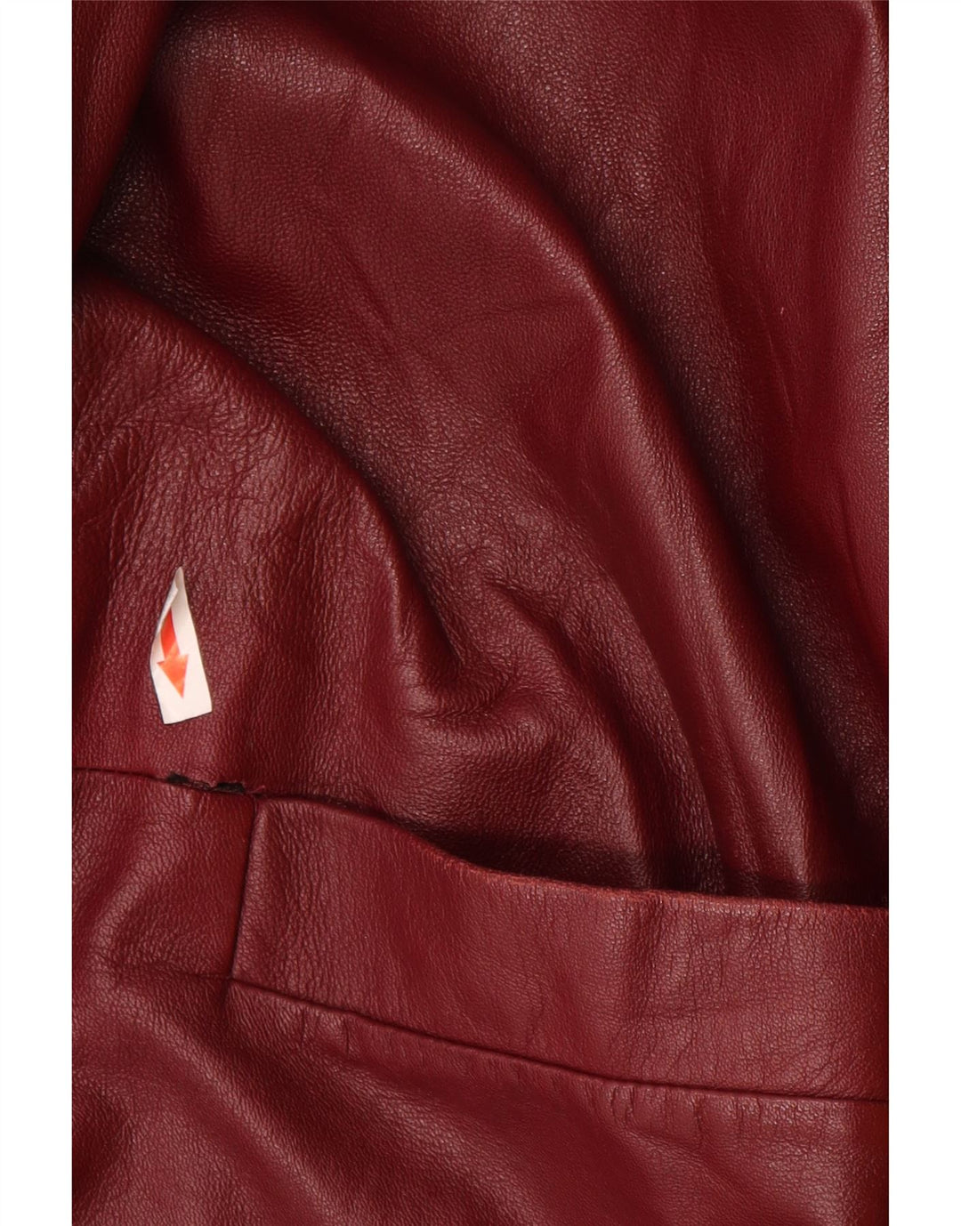 Abrigo de cuero vintage para mujer IT 46 Cuero burdeos grande