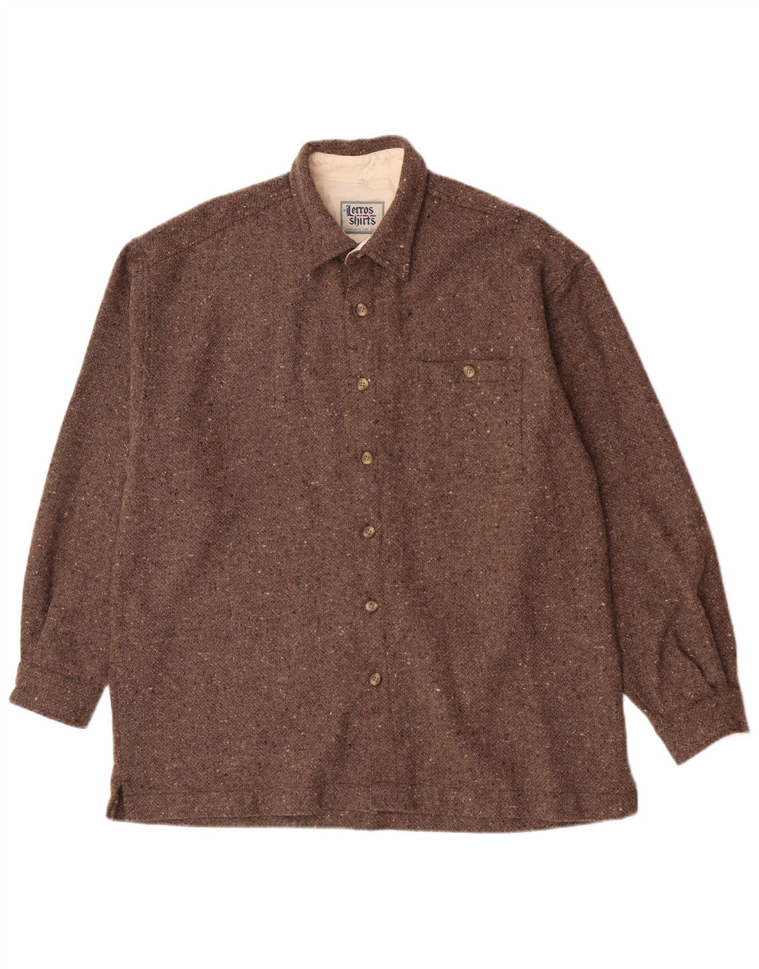 Lerros Camisa Sobrecamisa Hombre XL Marrón Acrílico Moteado