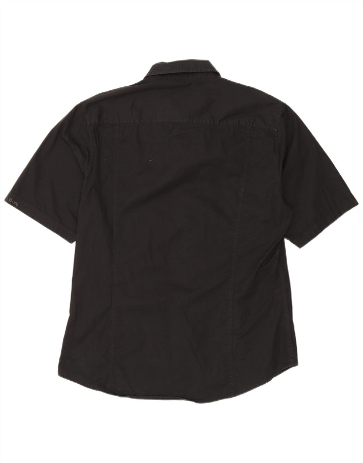 CALVIN KLEIN JEANS Camisa Manga Corta Hombre 2XL Negro Algodón