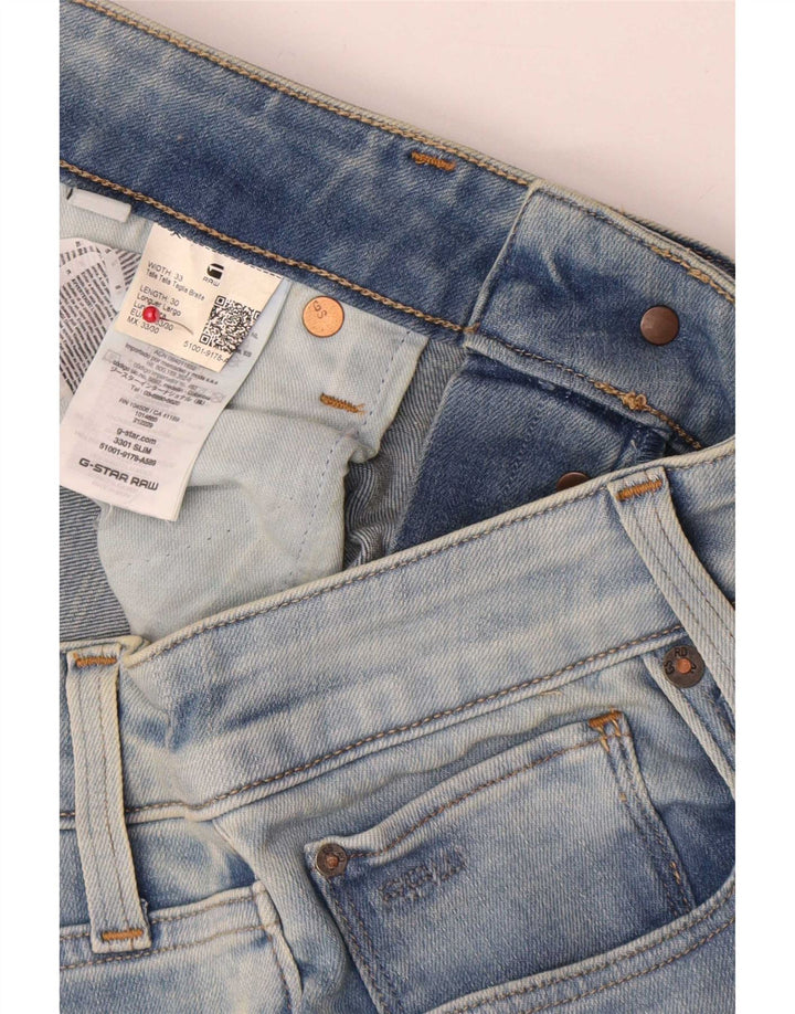 G-Star Hombre 3301 Slim Jeans W33 L30 Algodón Azul