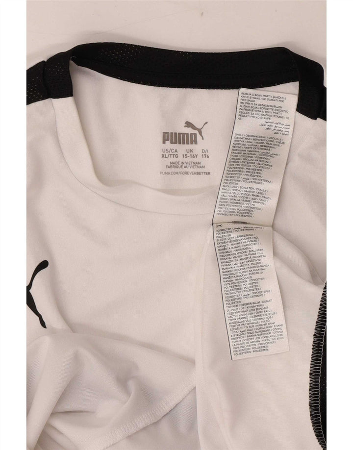 Puma Camiseta para niño Top 15-16 años Blanco Colorblock Poliéster