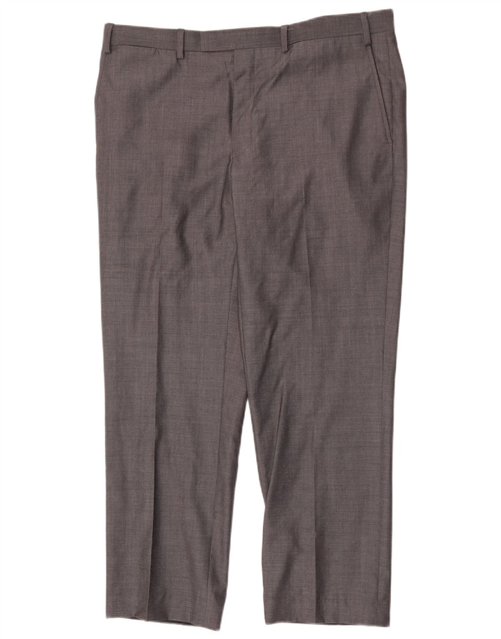 Marks & Spencer Pantalones de traje rectos Autograph para hombre W38 L29 Lana gris