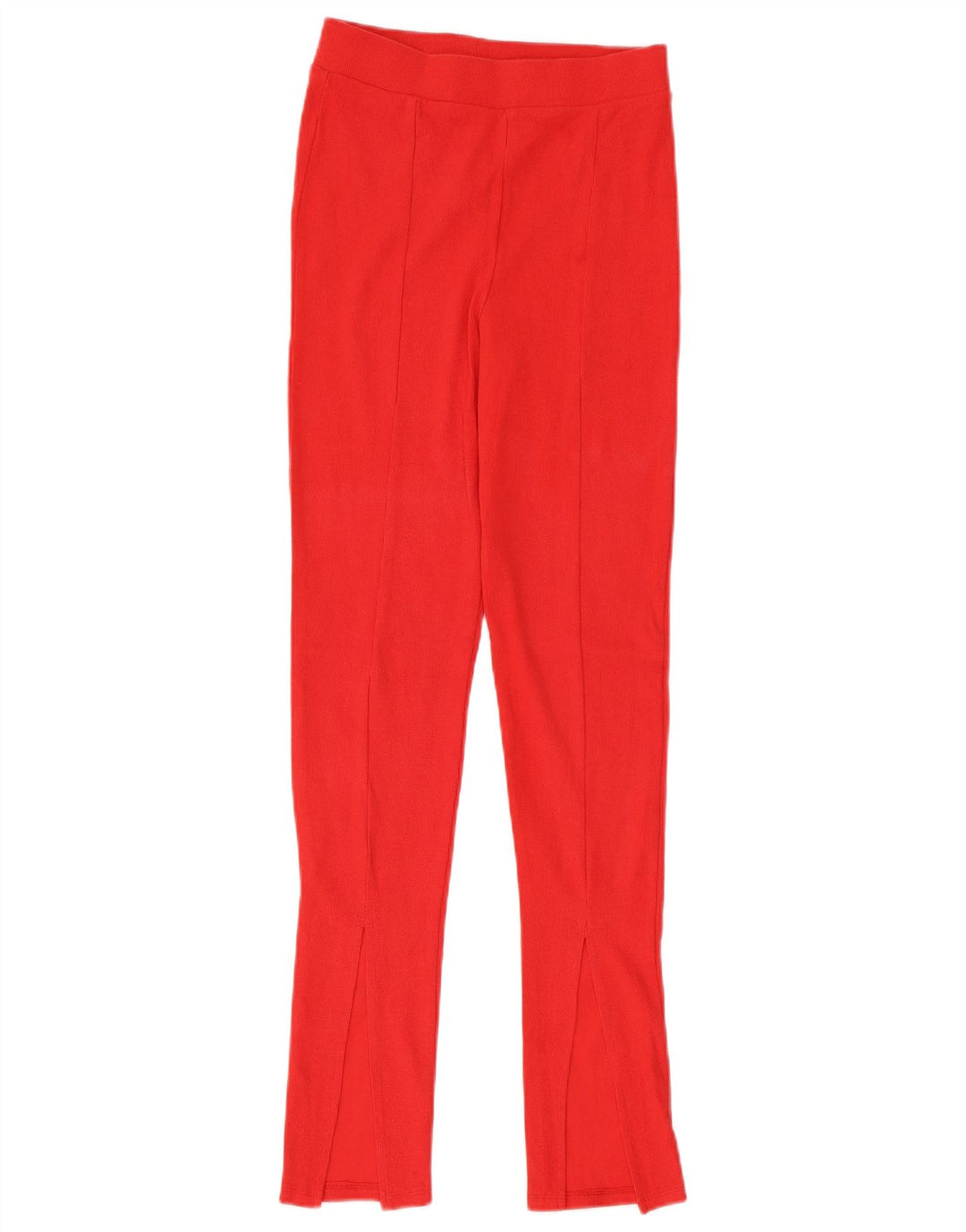 Zara Mujer Leggings Reino Unido 12 Mediano Rojo Algodón