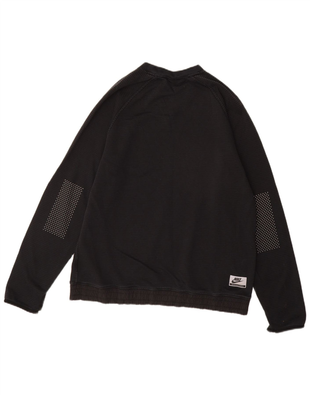 NIKE Hombre Sudadera Jumper Large Negro Rayas Algodón