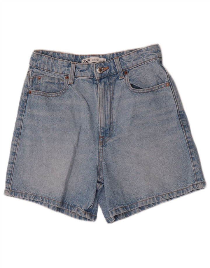 ZARA Shorts Vaqueros Mujer EU 36 XS W26 Azul