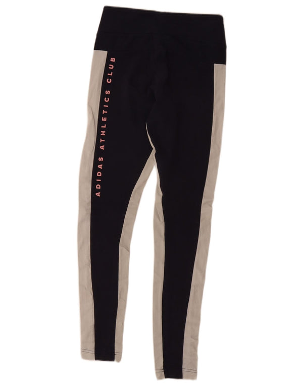 Adidas Leggings gráficos para mujer UK 4 XS Azul marino Colorblock