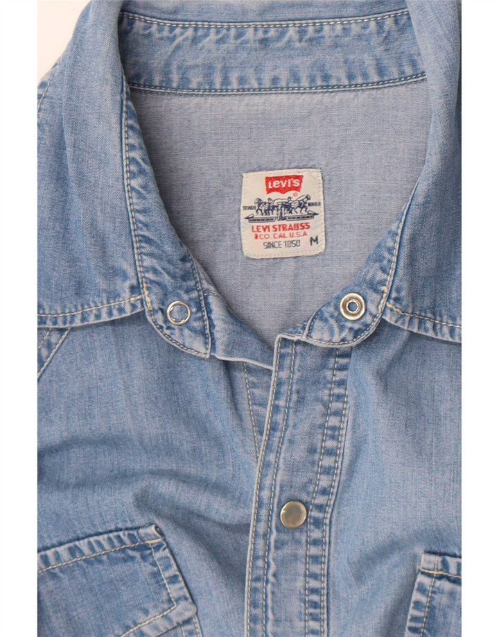 Levi's Hombre Camisa Vaquera De Manga Corta Azul Medio