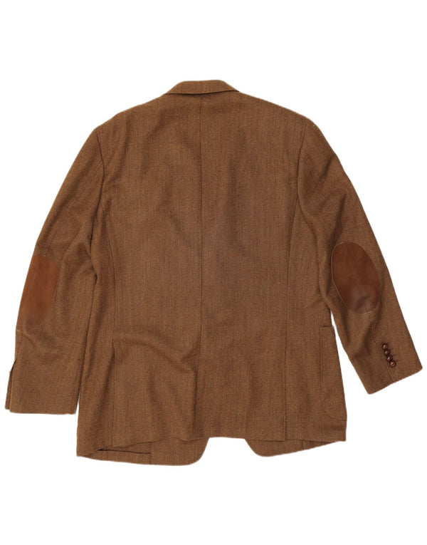 Canali Chaqueta tipo blazer de 3 botones para hombre IT 54 2XL Lana virgen marrón