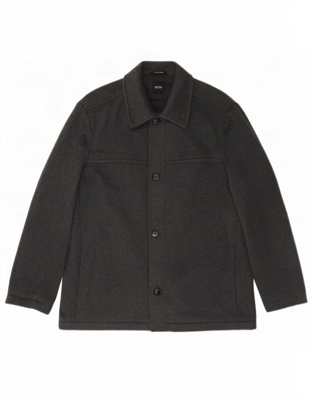 Abrigo Hugo Boss Hombre IT 52 XL Lana Gris