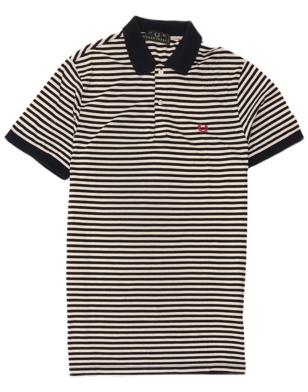 Fred Perry Polo Rugby Hombre XL Algodón A Rayas Azul Marino
